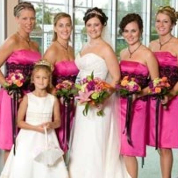 AFTER SIX -- Sleeveless Bridesmaid Formal Dress Lace Corset Waist Belt - Picture 4 of 4